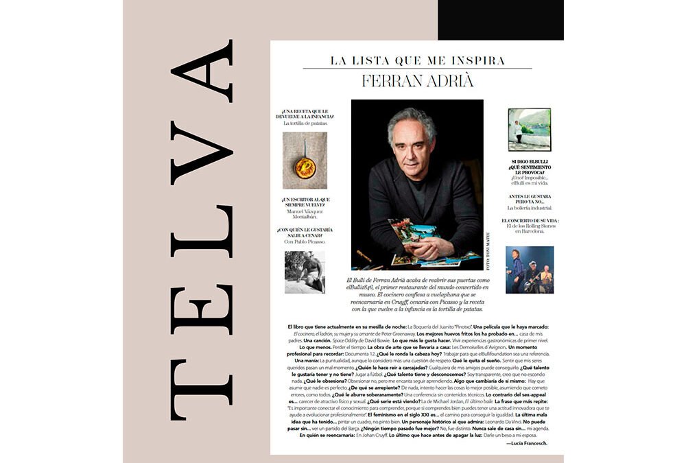 Ferran Adrià está leyendo «La Boqueria de Juanito – Pinotxo»